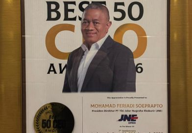 Presdir JNE Raih Indonesia Best 50 CEO Awards 2026, M Feriadi : Ini Adalah Amanah