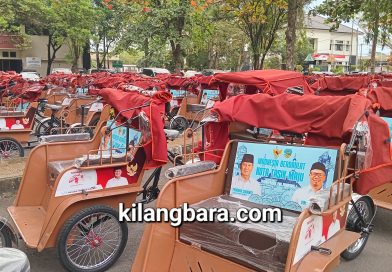 220 Becak Listrik Bantuan Prabowo Kini Penuhi Bale Kota Tasik, Becak Gak Boleh Dijual